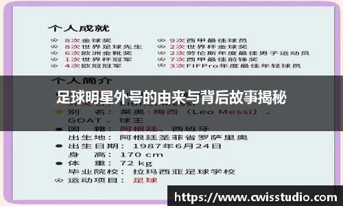 足球明星外号的由来与背后故事揭秘
